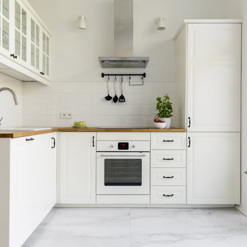 kitchen with tile floor