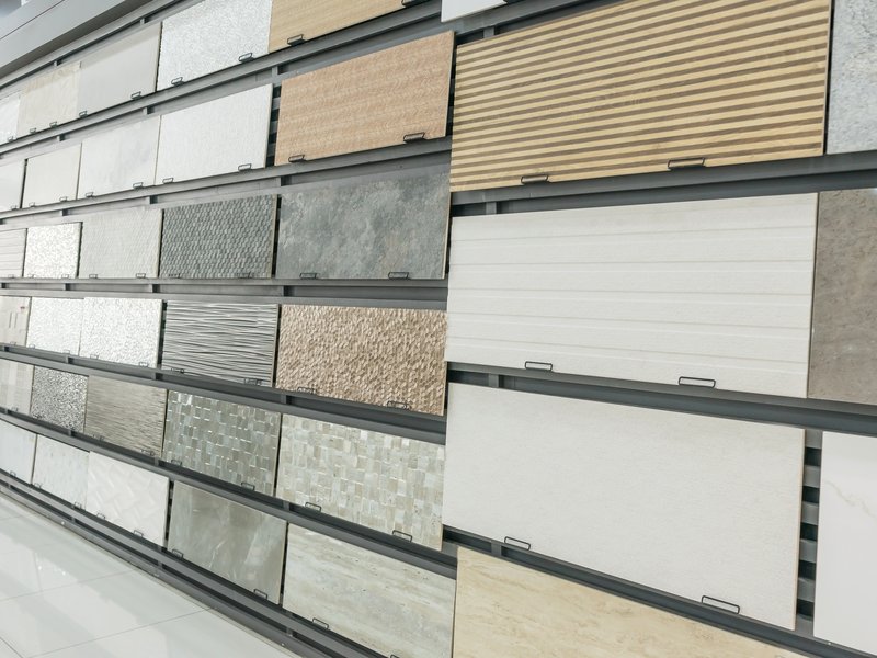 tile products on a display