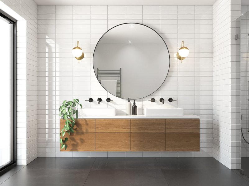 modern bathroom with tile